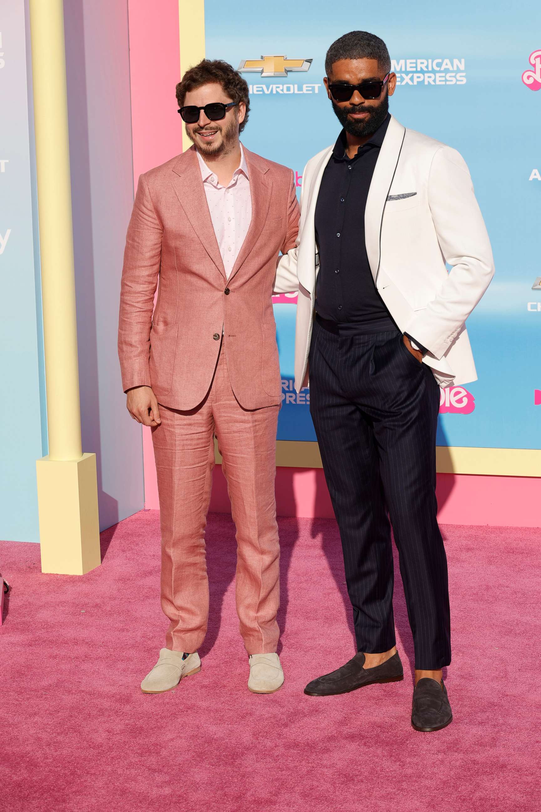 PHOTO: Michael Cera, Kingsley Ben-Adir attend the World Premiere of "Barbie" at Shrine Auditorium and Expo Hall on July 9, 2023 in Los Angeles.