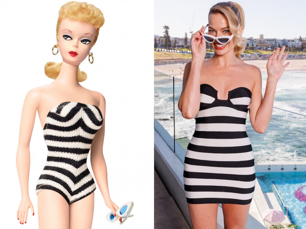 Barbie Trailer Margot Robbie Slips Into Original Swimsuit 44 OFF