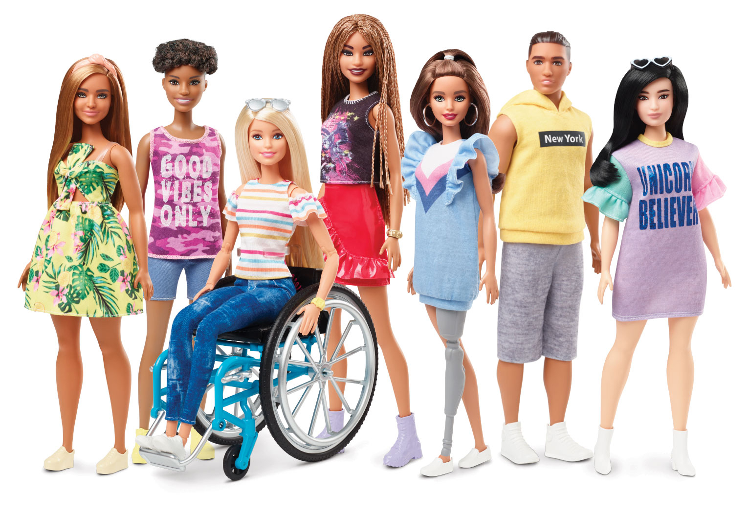 PHOTO: In 2019, Mattel has announced its adding new braid hair texture, a new body type for Barbie and dolls reflecting permanent physical disabilities.