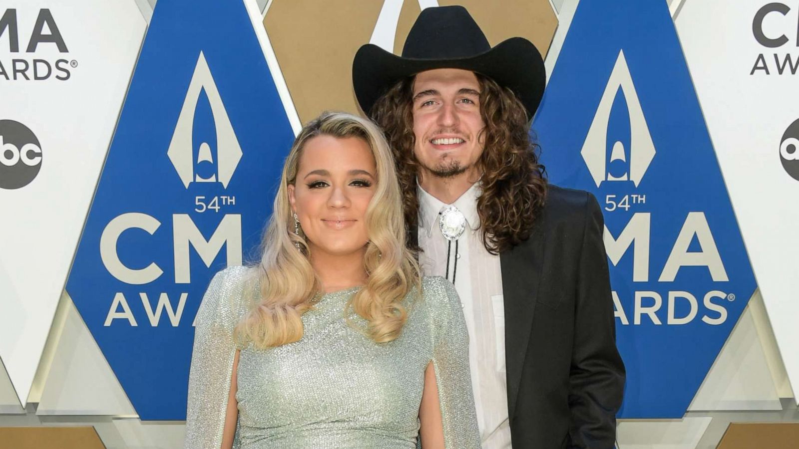 PHOTO: Gabby Barrett and Cade Foehner attend the 54th annual CMA Awards at the Music City Center, Nov.11, 2020, in Nashville, Tenn.