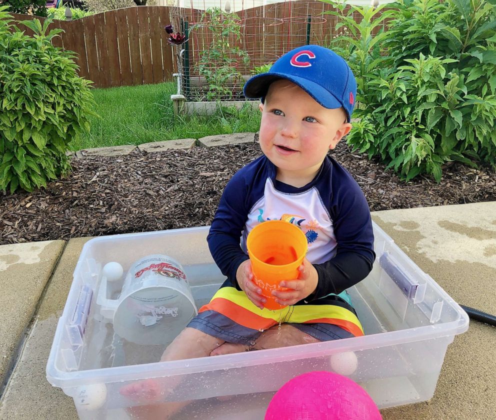 PHOTO: William and his family love the Chicago Cubs and he wears his tiny Cubs hat often.