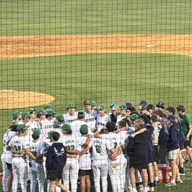 PHOTO: The baseball team at Legion Collegiate Academy in Rock Hill, South Carolina, offered an emotional send-off for its senior players on May 5, 2025.1
