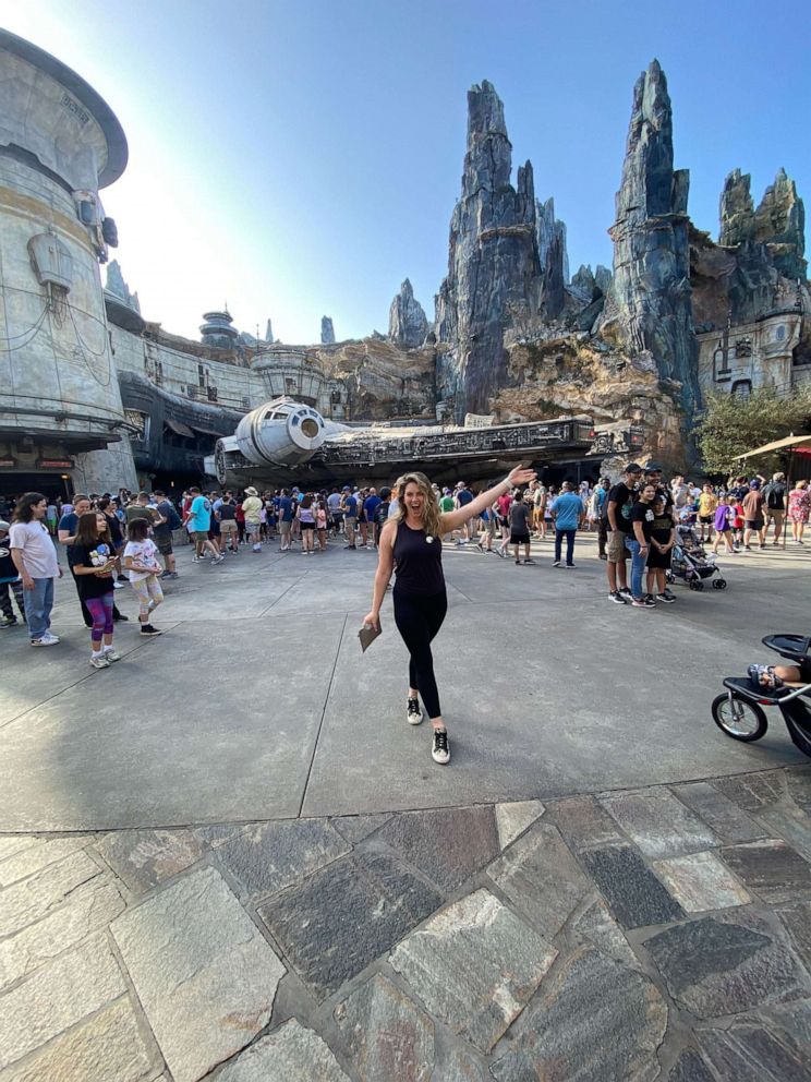 PHOTO: ABC News' Kelly McCarthy explores Galaxy's Edge.