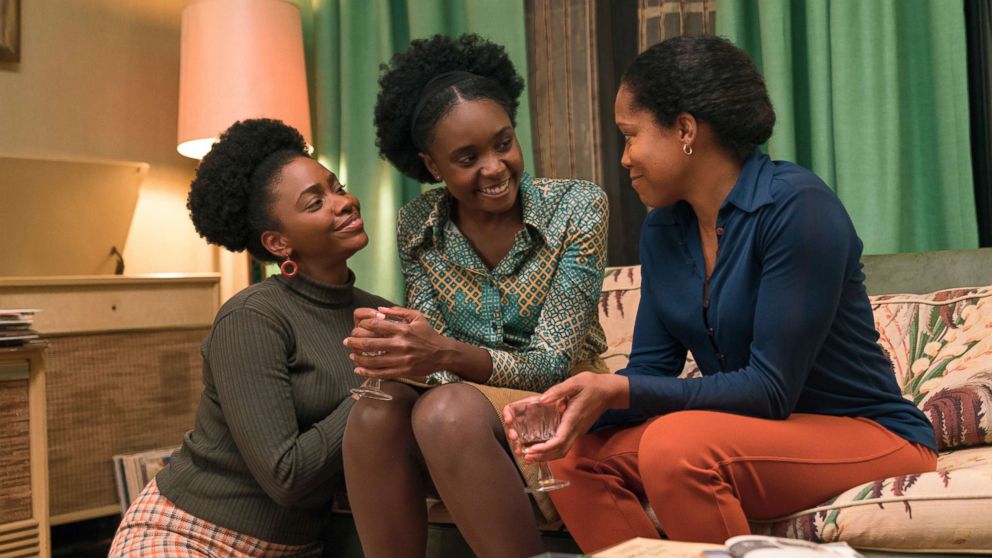 PHOTO: Teyonah Parris, left, KiKi Layne and Regina King in a scene from "If Beale Street Could Talk."