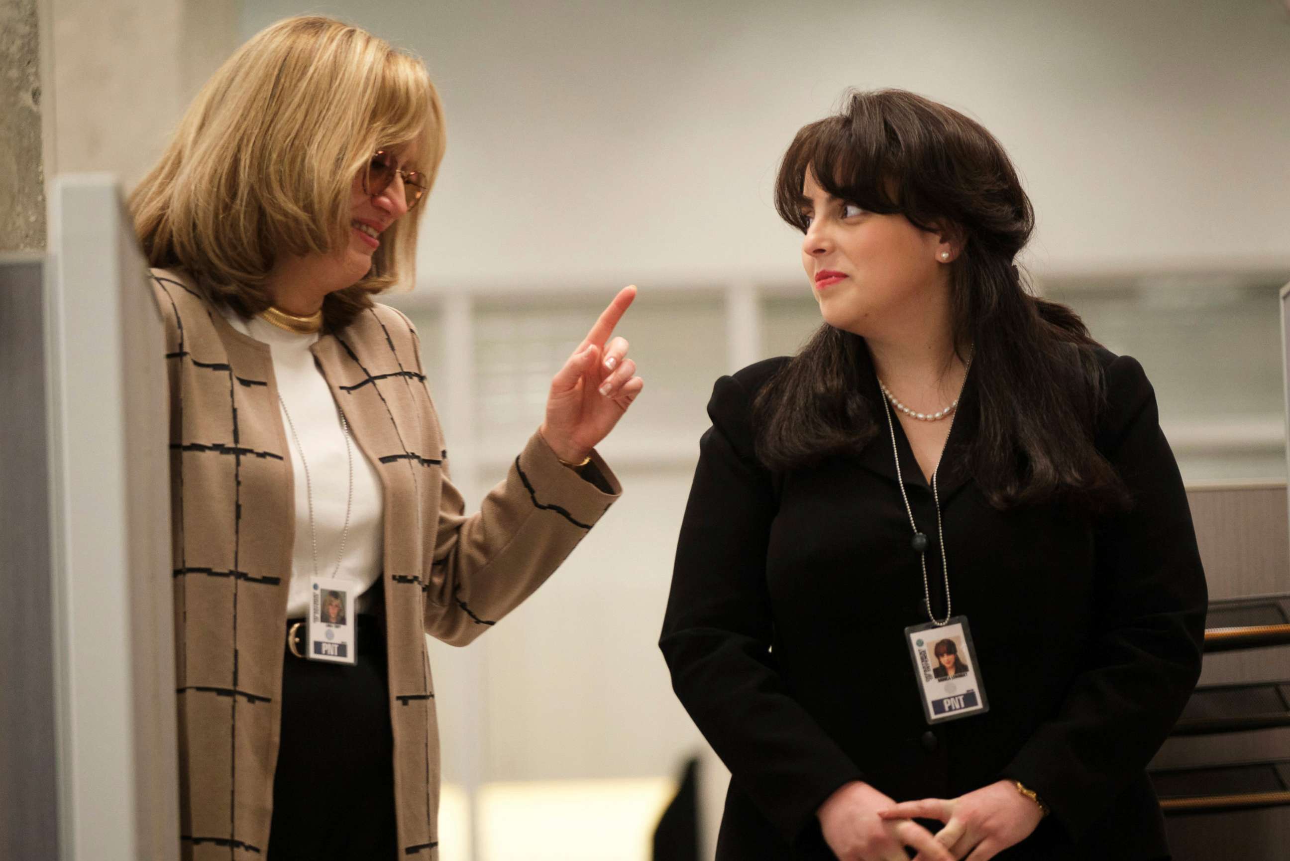 PHOTO: This image released by FX shows Sarah Paulson as Linda Tripp, left, and Beanie Feldstein as Monica Lewinsky in a scene from "Impeachment: American Crime Story," premiering Sept. 7, 2021.