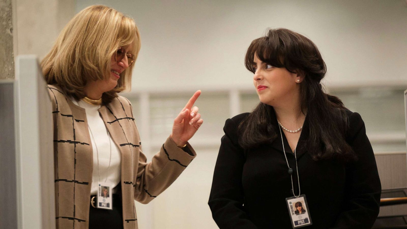 PHOTO: This image released by FX shows Sarah Paulson as Linda Tripp, left, and Beanie Feldstein as Monica Lewinsky in a scene from "Impeachment: American Crime Story," premiering Sept. 7, 2021.