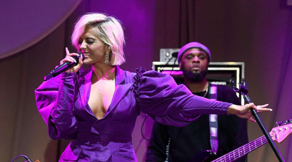 PHOTO: Bebe Rexha performs onstage during the Spotify "Best New Artist 2019" party, Feb. 7, 2019, in Los Angeles.