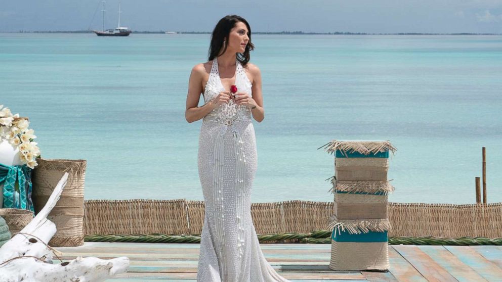 PHOTO: After surviving shocking twists and turns, and a journey filled with laughter, tears, love and controversy, Becca heads to the Maldives with her final two bachelors: Blake and Garrett on "The Bachelorette."