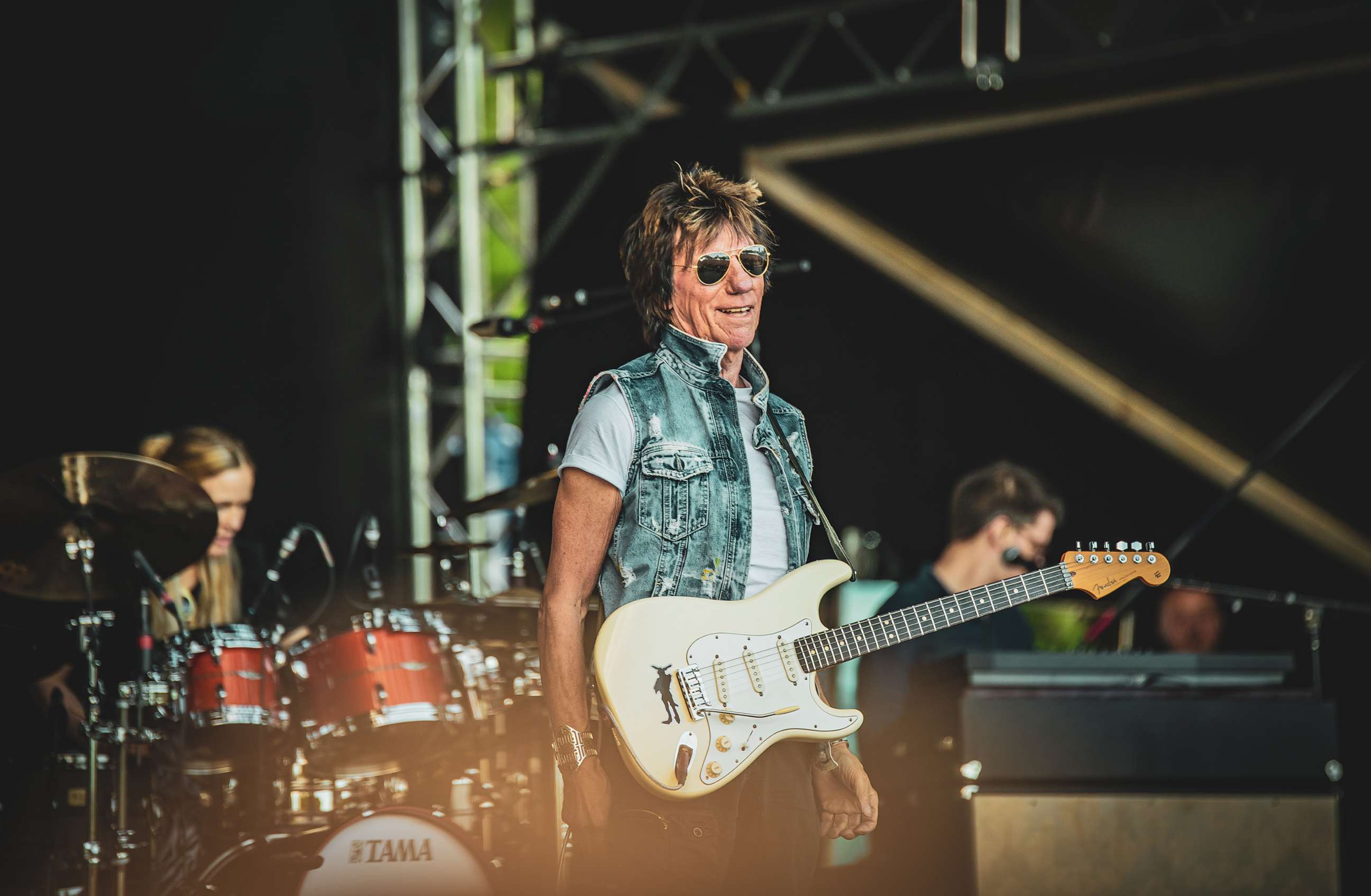 PHOTO: Jeff Beck performs during the Helsinki Blues Festival, June 19, 2022, in Helsinki, Finland.