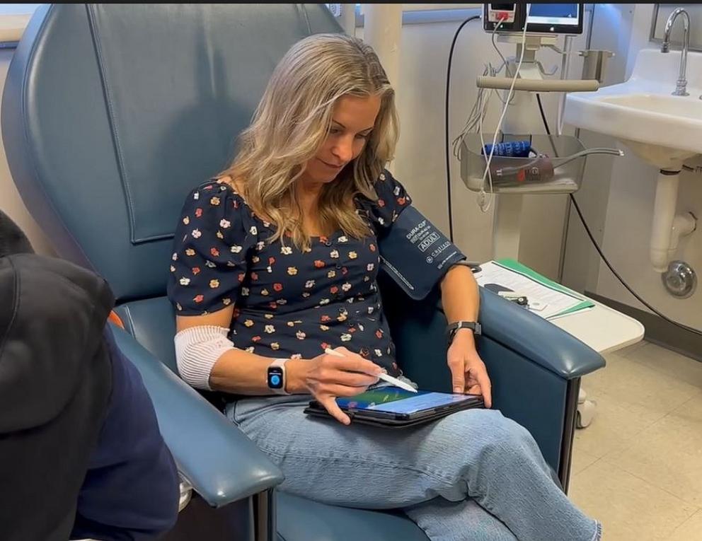 PHOTO: ABC News' Becky Worley undergoes testing at the University of California Davis Medical Center for the All of Us Research Program.