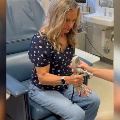 PHOTO: ABC News' Becky Worley undergoes testing at the University of California Davis Medical Center for the All of Us Research Program.