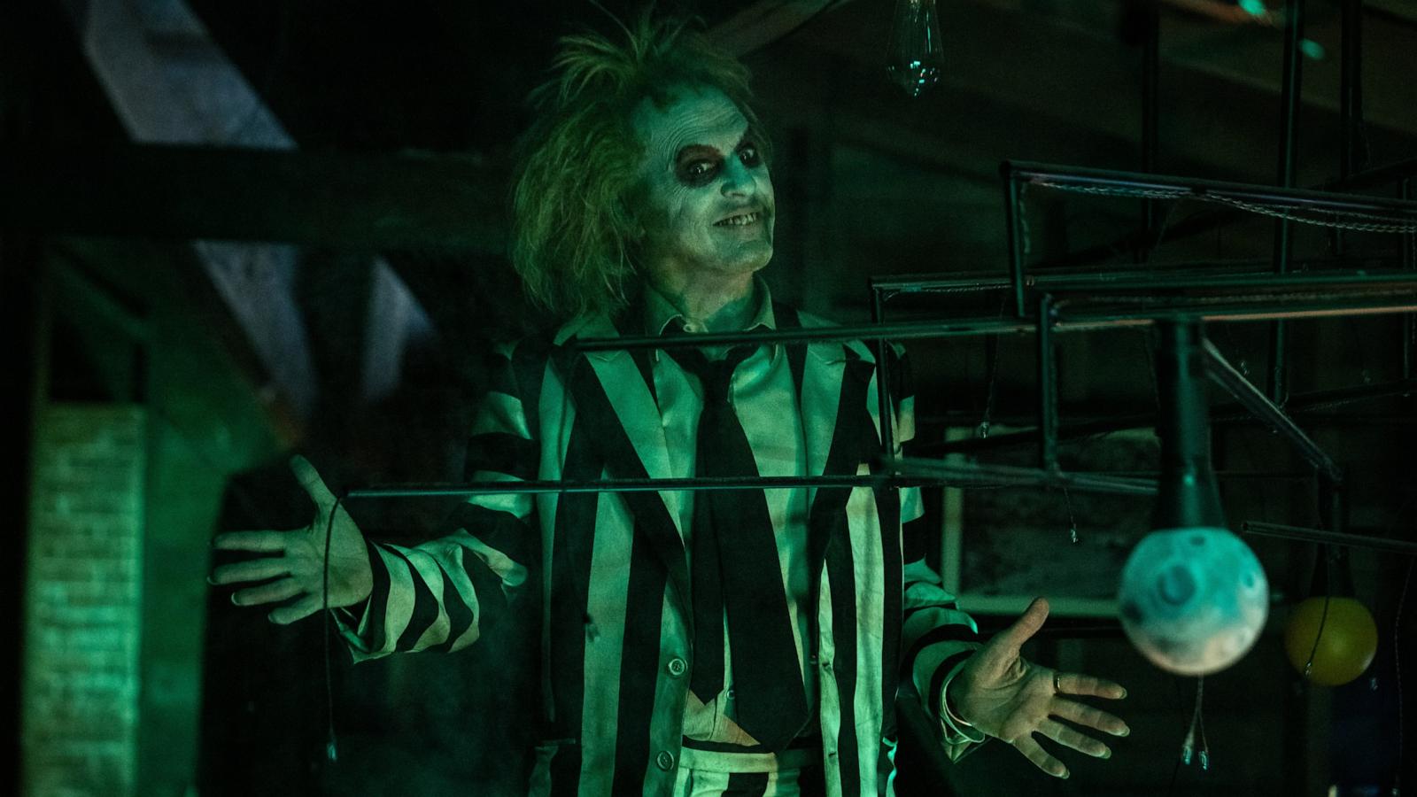 PHOTO: Michael Keaton appears as Beetlejuice in Warner Bros. Pictures’ comedy, “Beetlejuice Beetlejuice."