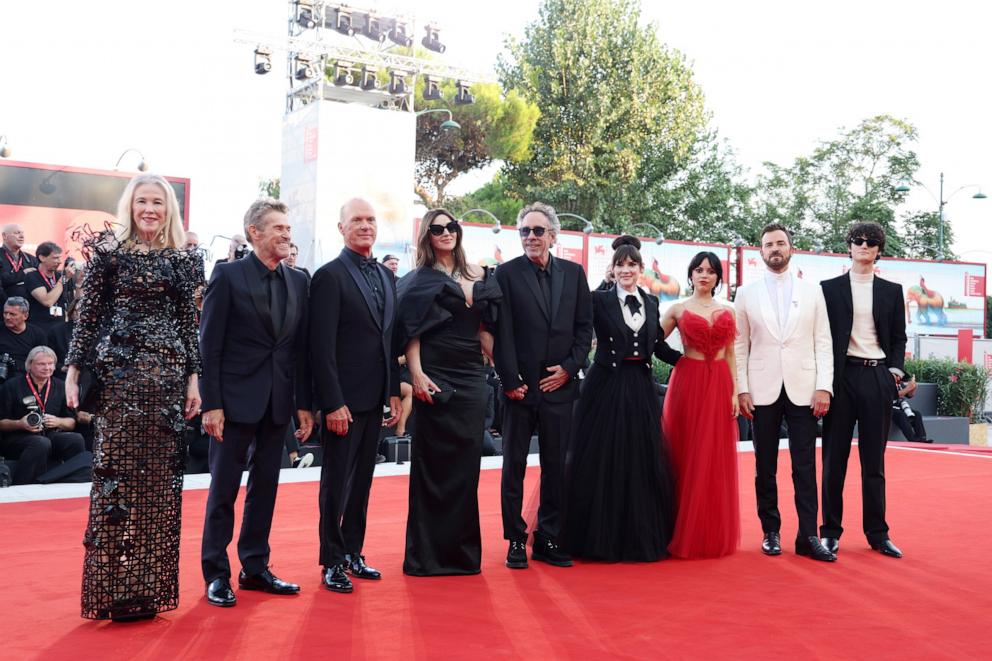 PHOTO: The cast attend a red carpet for the movie "Beetlejuice Beetlejuice" during the 81st Venice International Film Festival, Aug. 28, 2024, in Venice, Italy. 