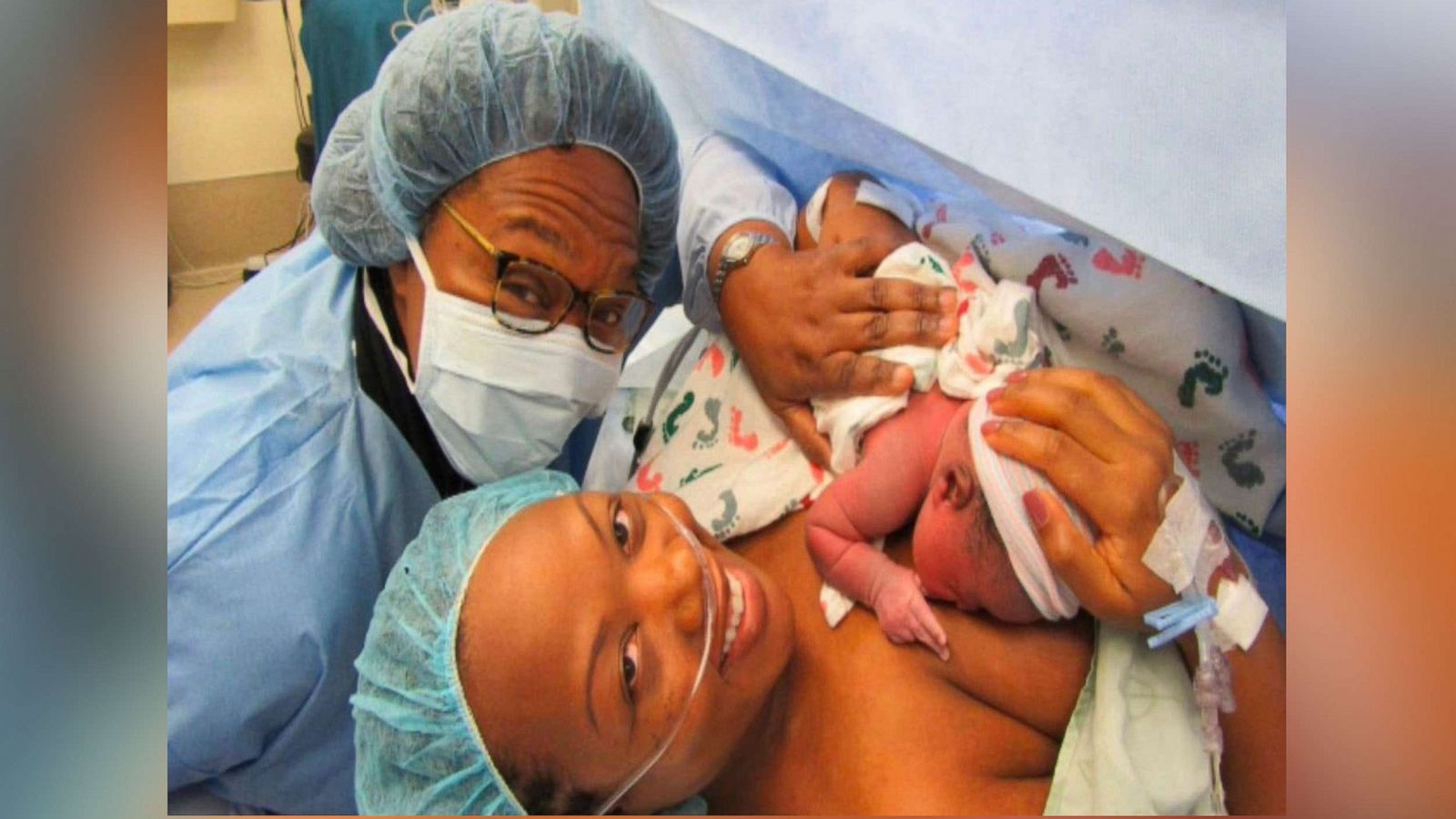 PHOTO: Wanda Irving poses next to her daughter, Shalon, after her granddaughter, Soleil, was born in January 2017.