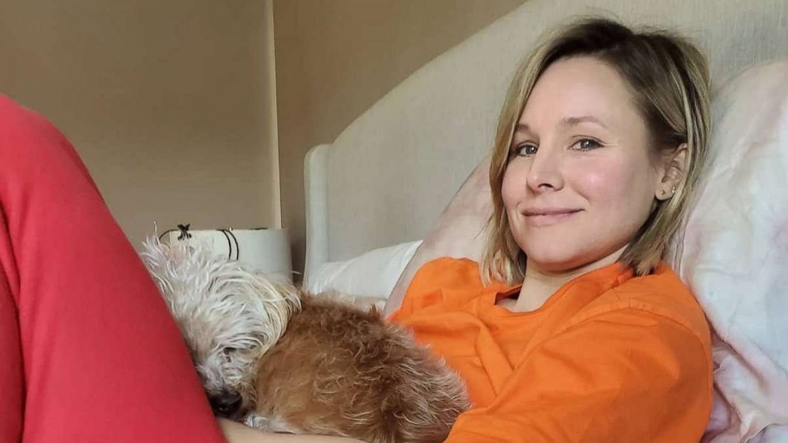 PHOTO: Kristen Bell shared a photo with the rescue dog she recently adopted.