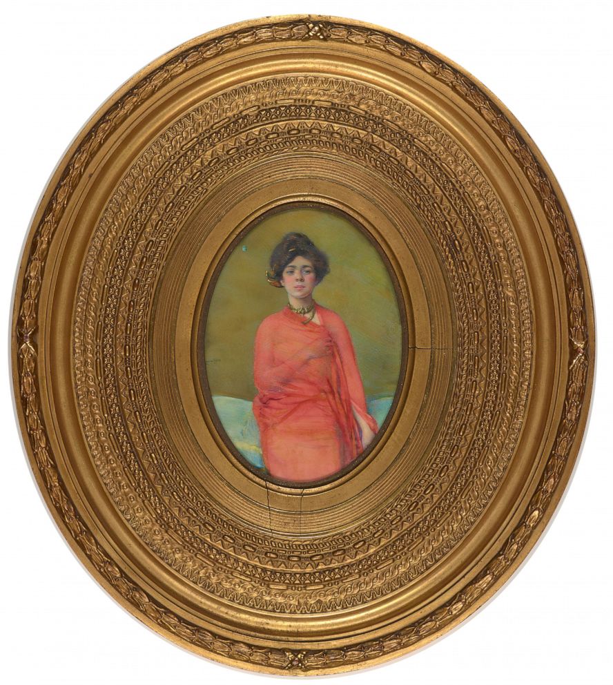 PHOTO: Miniature Portrait of Belle da Costa Greene in Egyptian costume by Laura Coombs Hills.