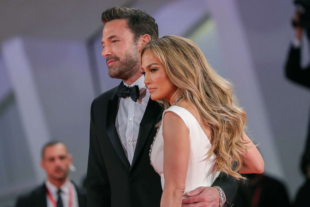 PHOTO: Ben Affleck and Jennifer Lopez attend the red carpet of the movie "The Last Duel" during the 78th Venice International Film Festival on Sept. 10, 2021 in Venice, Italy.