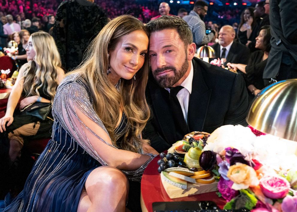 PHOTO: Jennifer Lopez and Ben Affleck seen during the 65th GRAMMY Awards at Crypto.com Arena on Feb. 05, 2023 in Los Angeles.