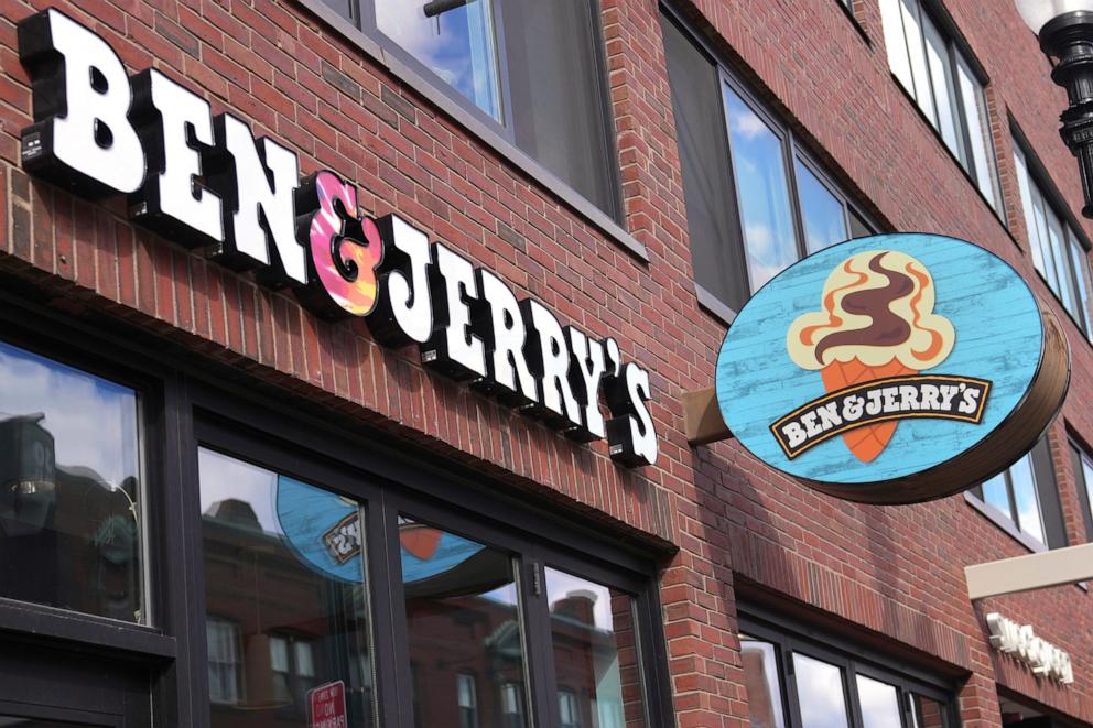 PHOTO: Ben & Jerry's ice cream shop is shown on Feb. 26, 2025, in Cambridge, Mass.