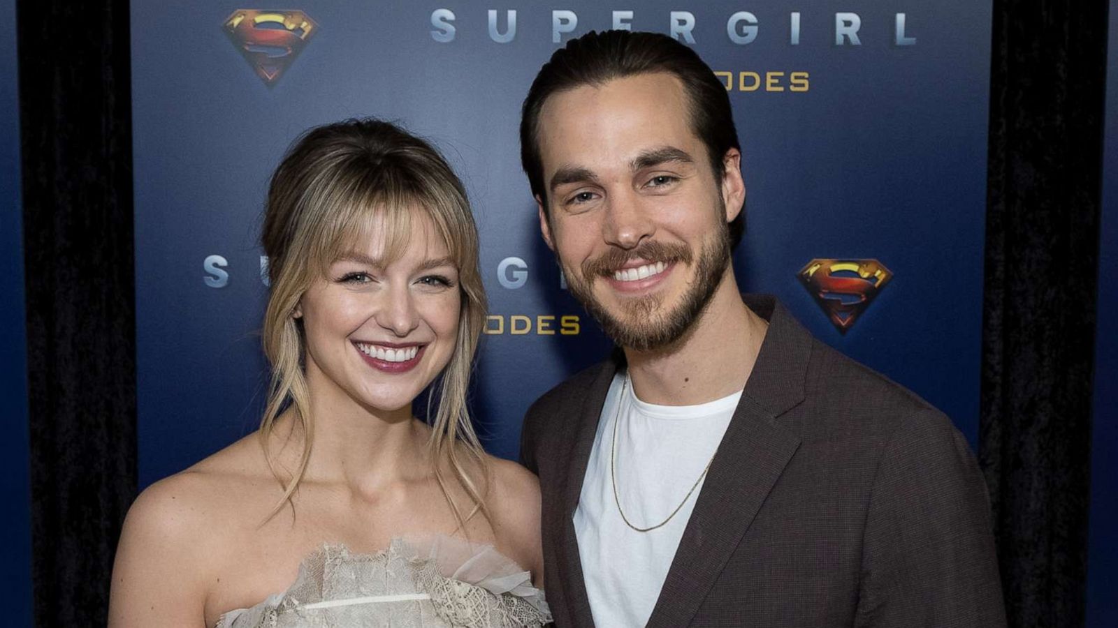 PHOTO: Melissa Benoist and Chris Wood attend an event celebrating the 100th episode of the show Supergirl, on Dec. 14, 2019 in Vancouver, Canada.