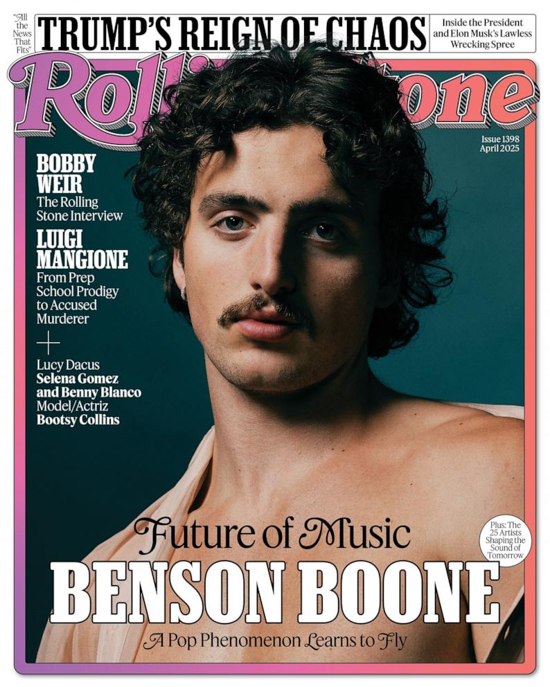 PHOTO: Cover of Rolling Stone with Benson Boone.