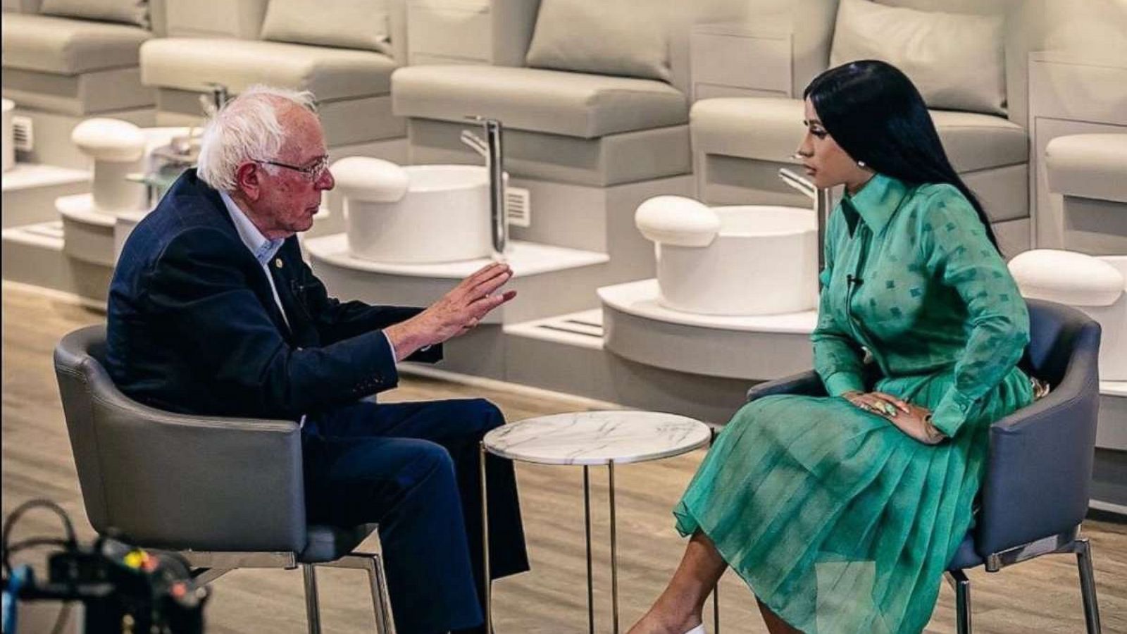 PHOTO: Cardi B posted this image of a conversion with Bernie Sanders to her Instagram, July 29, 2019.