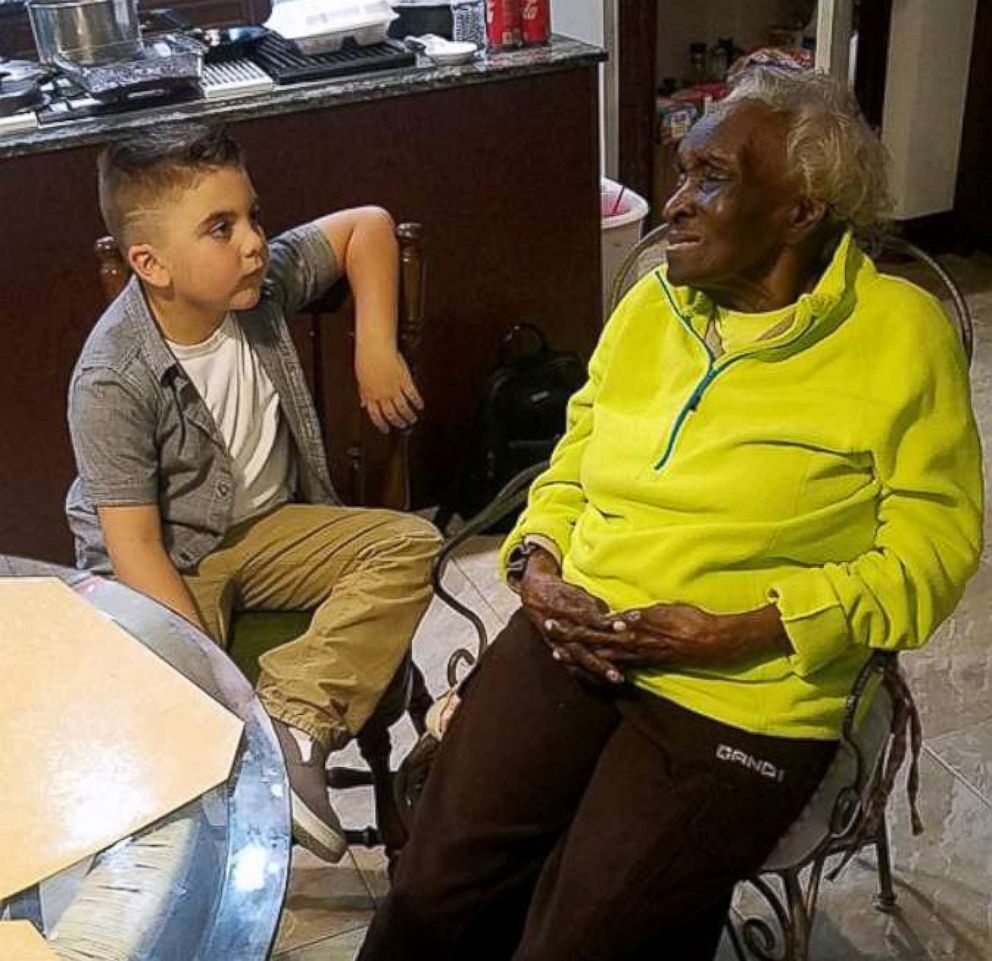 PHOTO: Ceola Marburgh, 106 and Brady Dickerson, 7, became friends after Marburgh met his mother, Stefanie Dickerson, at the hospital where Stefanie Dickerson works.