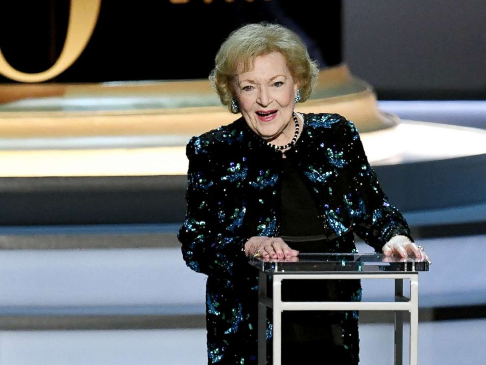 PHOTO: Betty White speaks during the 70th Emmy Awards on Sept. 17, 2018, in Los Angeles.