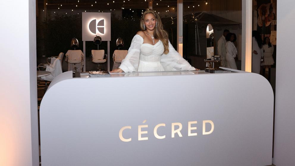 PHOTO: Beyoncé celebrates the launch of her hair care line, Cécred, with an intimate gathering at The Revery LA, Feb. 20, 2024, in Los Angeles. 