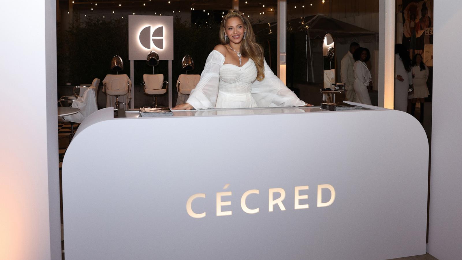 PHOTO: Beyoncé celebrates the launch of her hair care line, Cécred, with an intimate gathering at The Revery LA, Feb. 20, 2024, in Los Angeles.