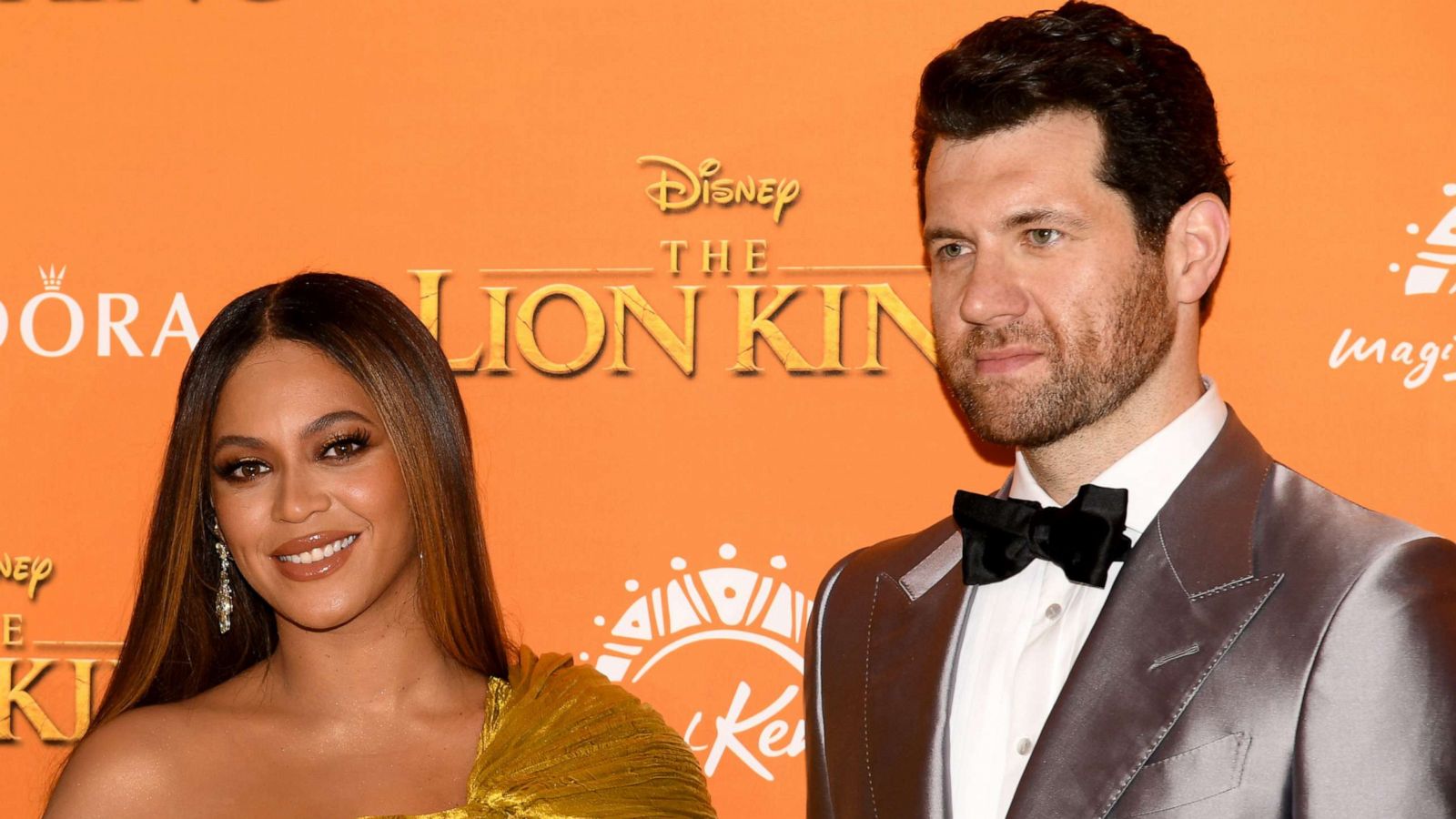 PHOTO: Beyonce Knowles-Carter and Billy Eichner attend the European Premiere of Disney's "The Lion King" at Odeon Luxe Leicester Square, July 14, 2019, in London.