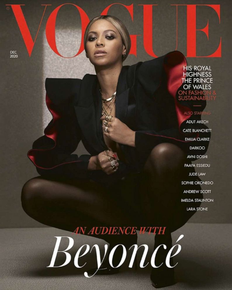 PHOTO: Kennedi Carter captures Beyonce posing for the cover of British Vogue December issue.