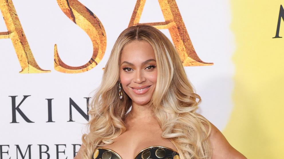 PHOTO: Beyonce attends the Los Angeles premiere of Disney's "Mufasa: The Lion King" at Dolby Theatre, Dec. 9, 2024, in Hollywood.