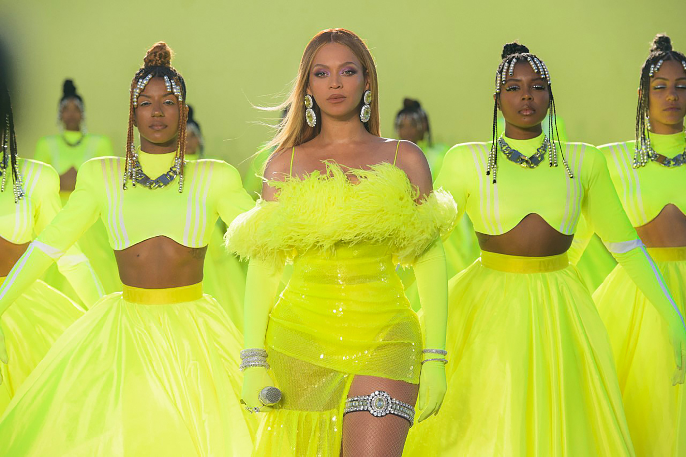 PHOTO: Beyonce performs during the 94th Oscars, Mar. 27, 2022, in Los Angeles.