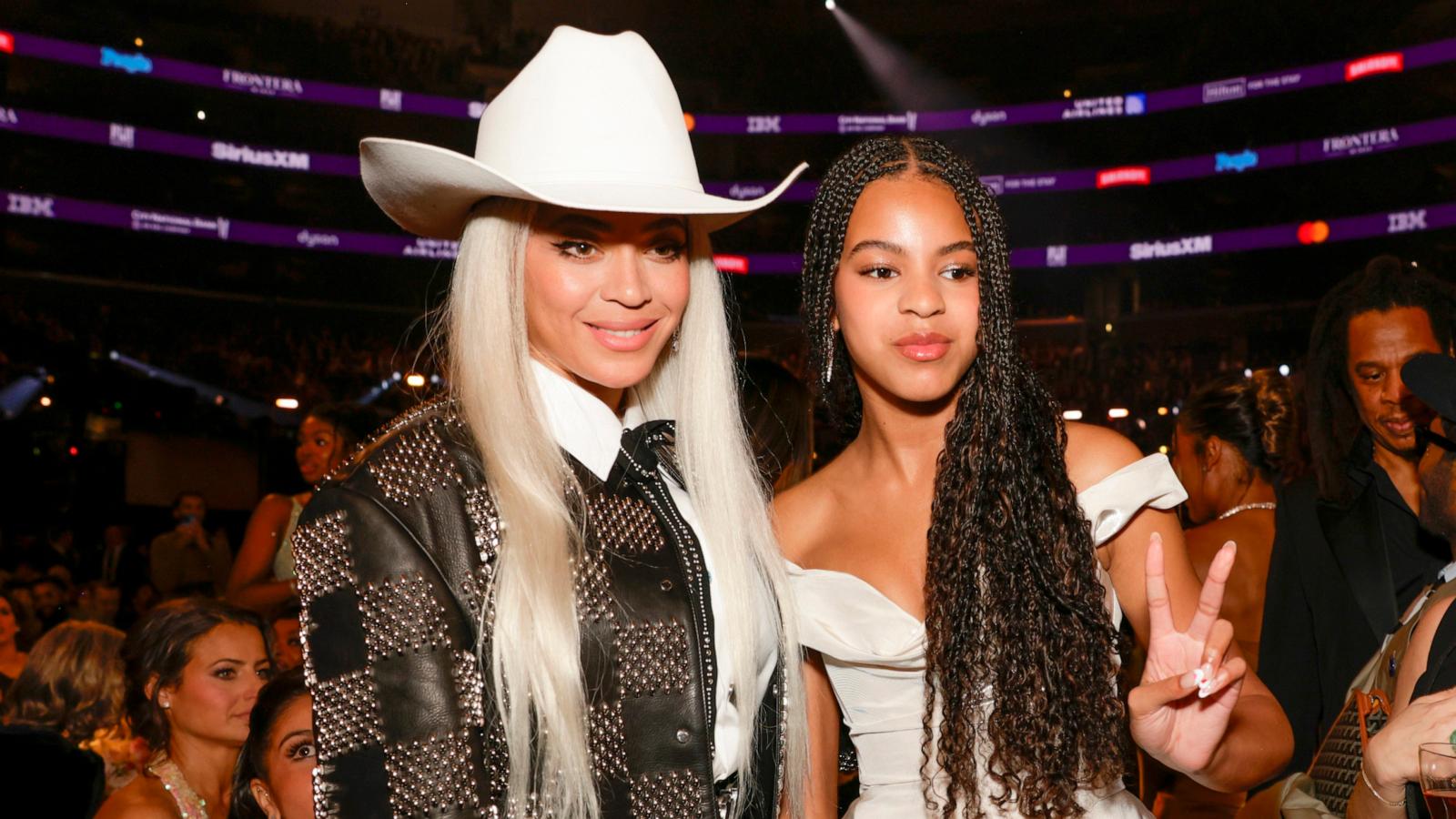 PHOTO: Beyonce and Blue Ivy Carter behind the scenes at The 66th Annual Grammy Awards, airing live from Crypto.com Arena in Los Angeles, California, Feb. 4, 2024.