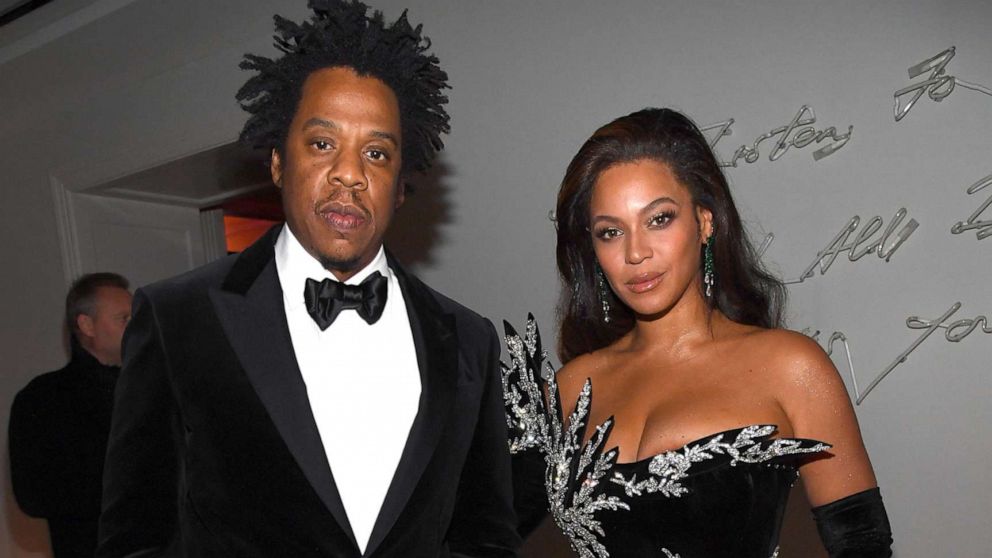 PHOTO: Jay-Z and Beyonce attend Sean Combs 50th Birthday Bash, Dec, 14, 2019, in Los Angeles. 