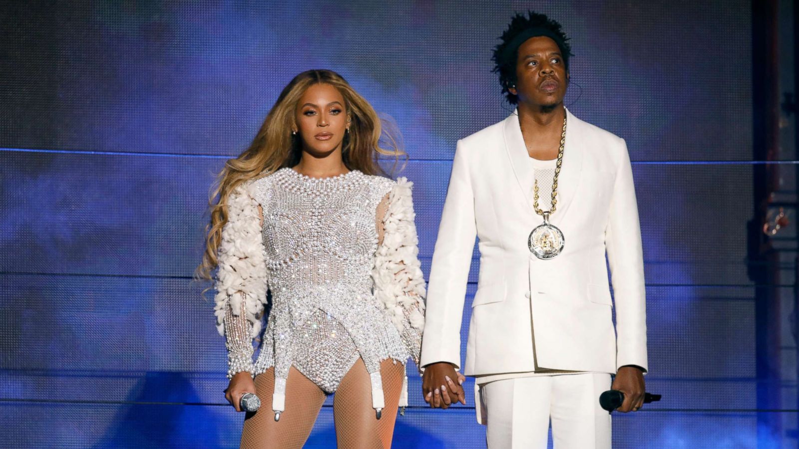 PHOTO: Beyonce and Jay-Z perform during their "On The Run II" tour in Arlington, Va., Sept. 11, 2018.