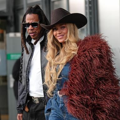 PHOTO: Jay-Z and Beyonce arrive during the Louis Vuitton Menswear Spring/Summer 2026 show as part of Paris Fashion Week on June 24, 2025 in Paris, France.