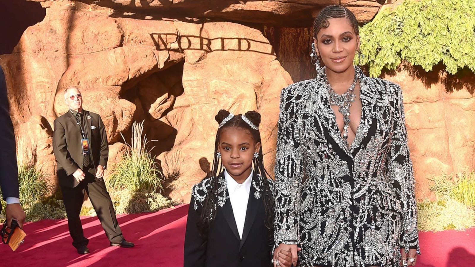 PHOTO: Blue Ivy Carter and Beyonce Knowles-Carter attend the World Premiere of Disney's "The Lion King" on July 09, 2019, in Hollywood, Calif.