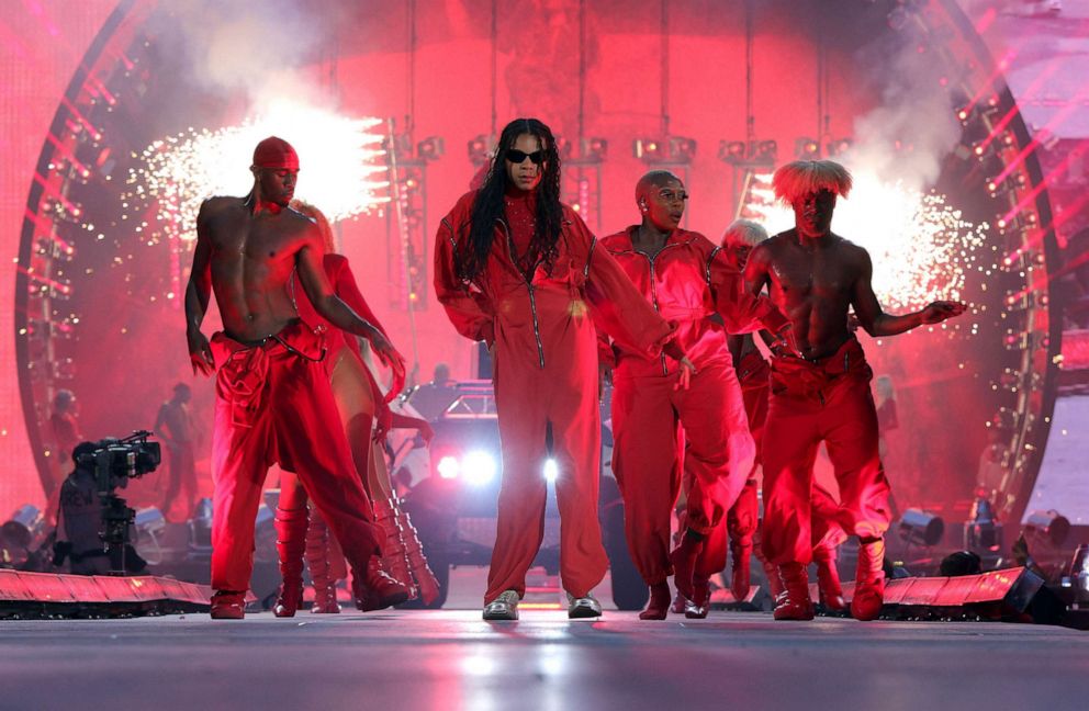 PHOTO: Blue Ivy Carter perform onstage during the Beyoncé “RENAISSANCE WORLD TOUR” at the Tottenham Hotspur Stadium, May 29, 2023 in London.