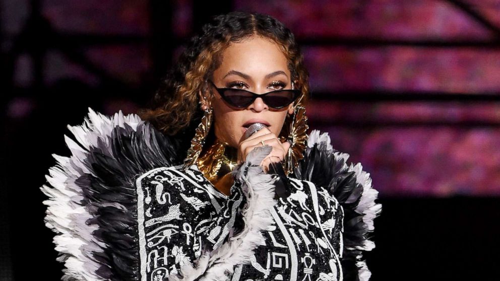 PHOTO: Beyonce performs during the Global Citizen Festival: Mandela 100 at FNB Stadium on December 2, 2018 in Johannesburg, South Africa.