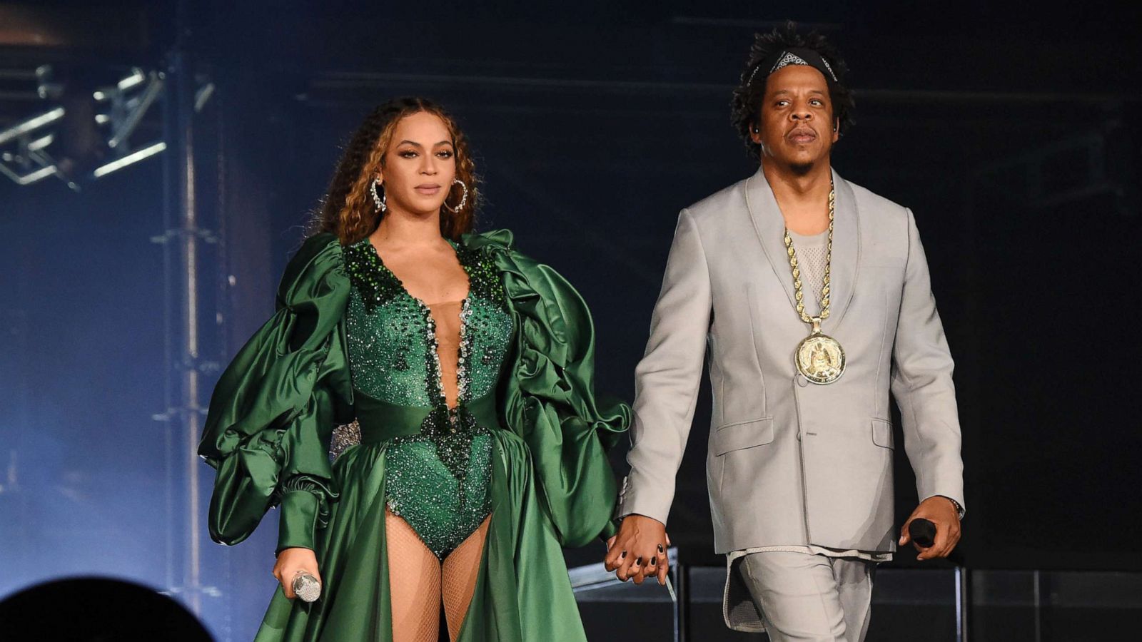 PHOTO: Beyonce and Jay-Z perform during the Global Citizen Festival, Dec. 2, 2018 in Johannesburg, South Africa.