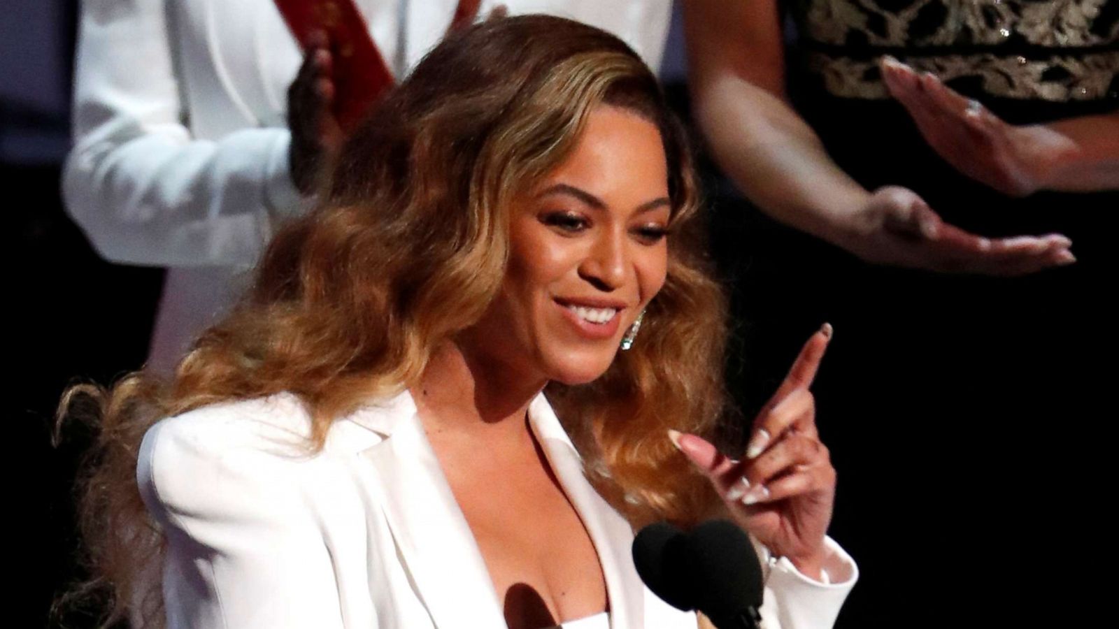 FILE PHOTO: 50th NAACP Image Awards - Show - Los Angeles, California, U.S., March 30, 2019 - Beyonce reacts after winning the entertainer of the year award. REUTERS/Mario Anzuoni/File Photo