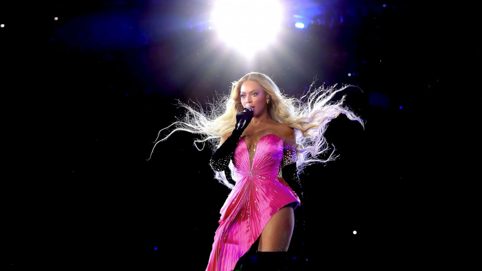 PHOTO: Beyonce performs onstage during the "RENAISSANCE WORLD TOUR" at SoFi Stadium on Sept. 1, 2023 in Inglewood, California.