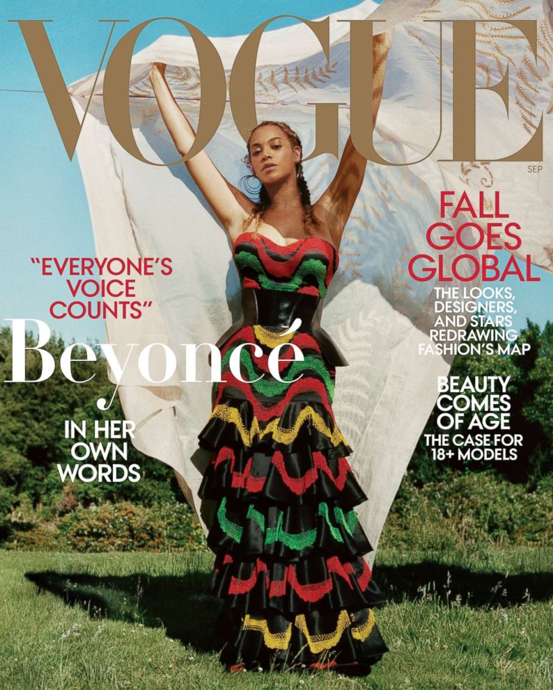 PHOTO: Beyonce appears on the September 2018 cover of Vogue magazine.