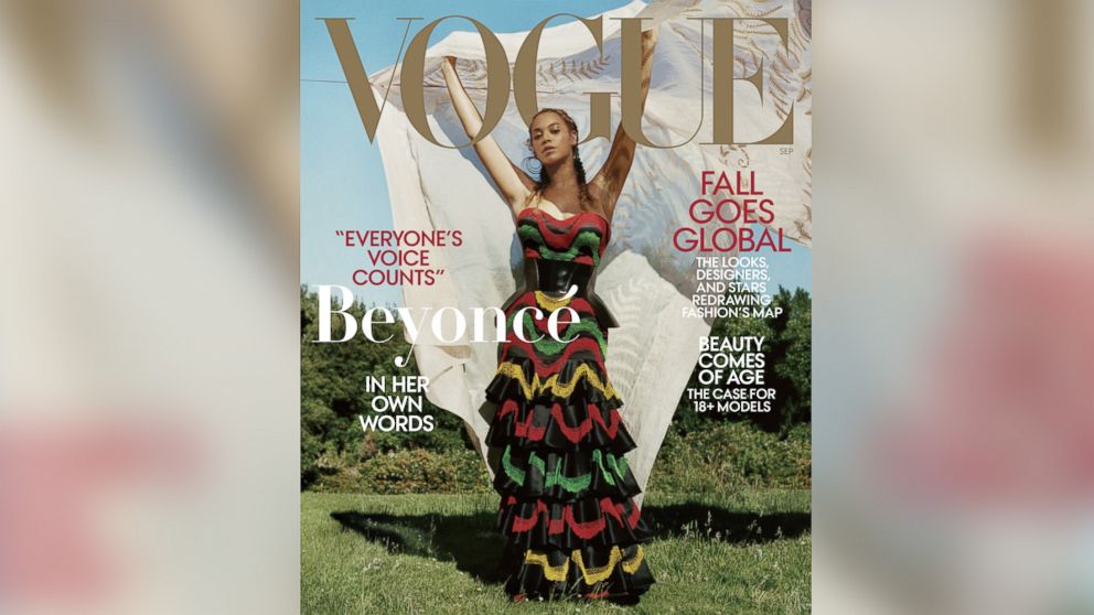 PHOTO: Beyonce appears on the September 2018 cover of Vogue magazine.