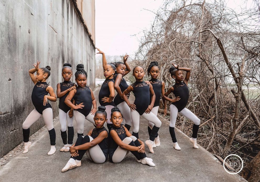 PHOTO: The ballerinas strike a pose to celebrate Black History Month in Beaumont, Texas.