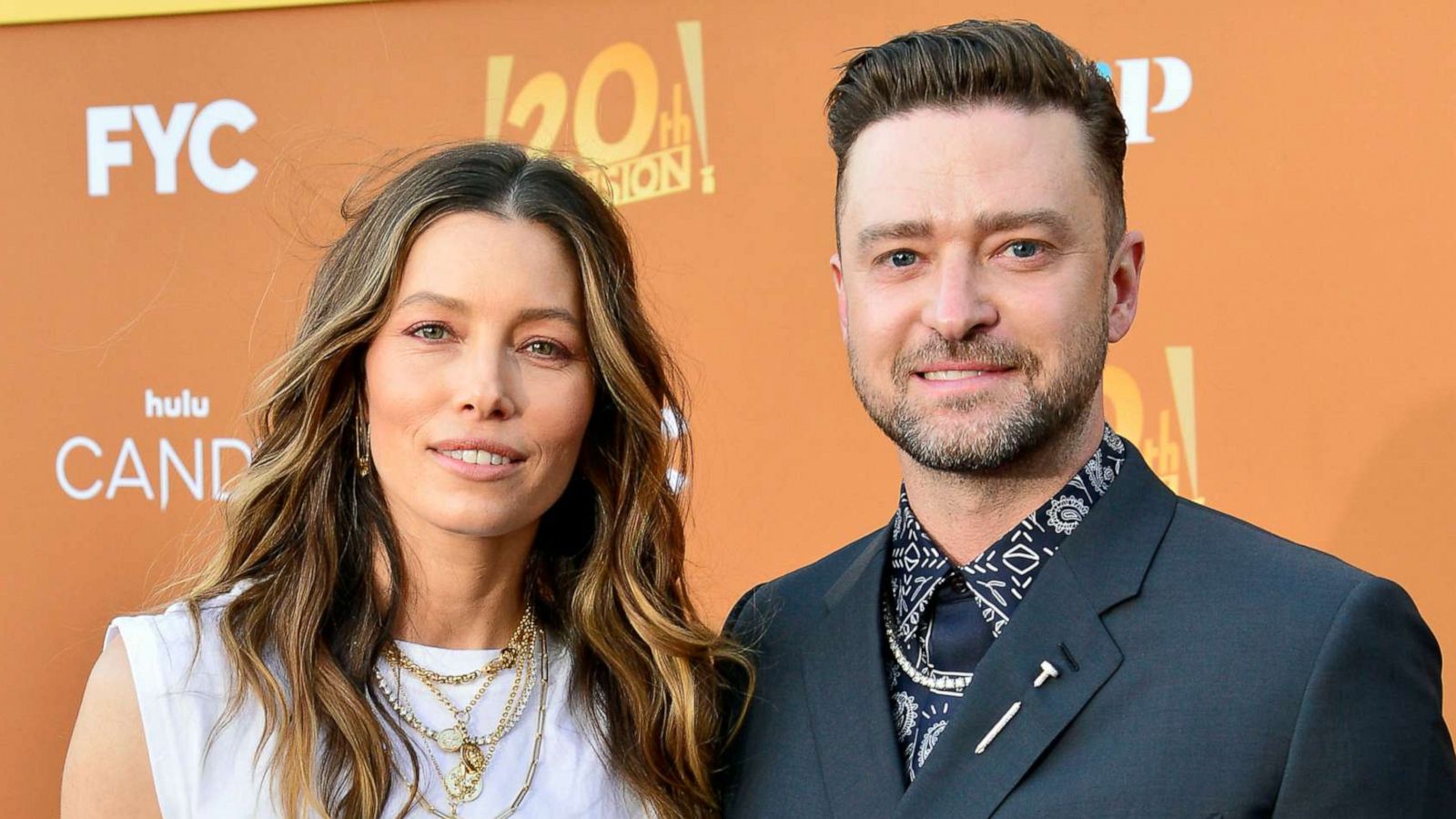 PHOTO: Jessica Biel and Justin Timberlake attend the Los Angeles Premiere FYC Event for Hulu's "Candy" at El Capitan Theatre, May 9, 2022, in Los Angeles.