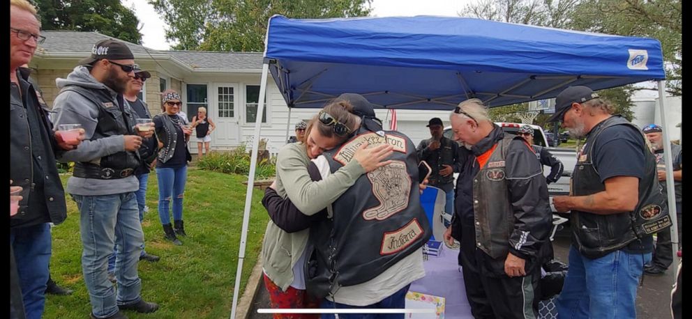 PHOTO: Daryn Sturch said she and Milwaukee Iron kept in touch, and on Sept. 7 she shared a photo of her daugher Bryanne selling lemonade outside of their home.