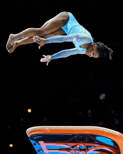 Simone Biles became first woman to land the Yurchenko double pike